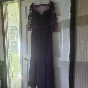 Plum Mother of the Bride Bridesmaid Dress Lace 10